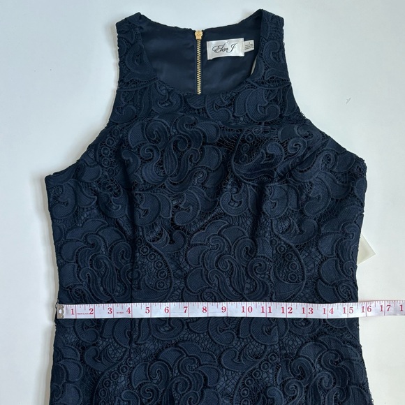 Eliza J Lace Sheath Sleeveless Mini Dress Navy Blue Size 6 - Picture 14 of 17